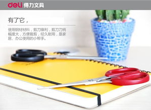 得力 文具剪刀6034 家用缝纫剪纸刀 办公用品
